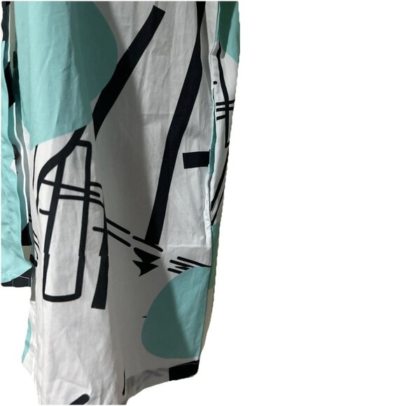 Art To Wear Cupcake International Memphis Abstract L 100% Cotton Jacket Shirt - Picture 5 of 16